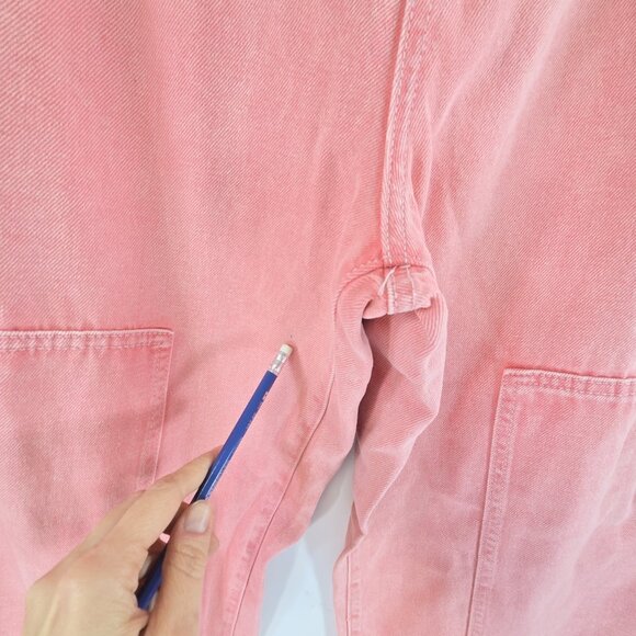 American Bazi Pink Barrel Pants L High-Rise Relaxed Fit Color-Washed NWT - Picture 4 of 11